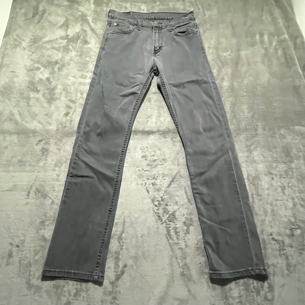 Levi's 513 Slim Straight Jeans Mens 30x32 Gray Charcoal Denim Pants 08513-0786